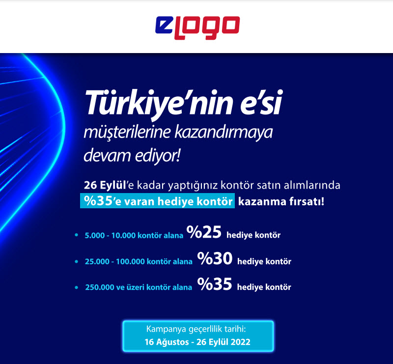 eLogo Hediye Kontör Kampanyası - Ozan Bilgisayar Ticari Yazılım Danışmanlık Diyarbakır Logo Bayisi