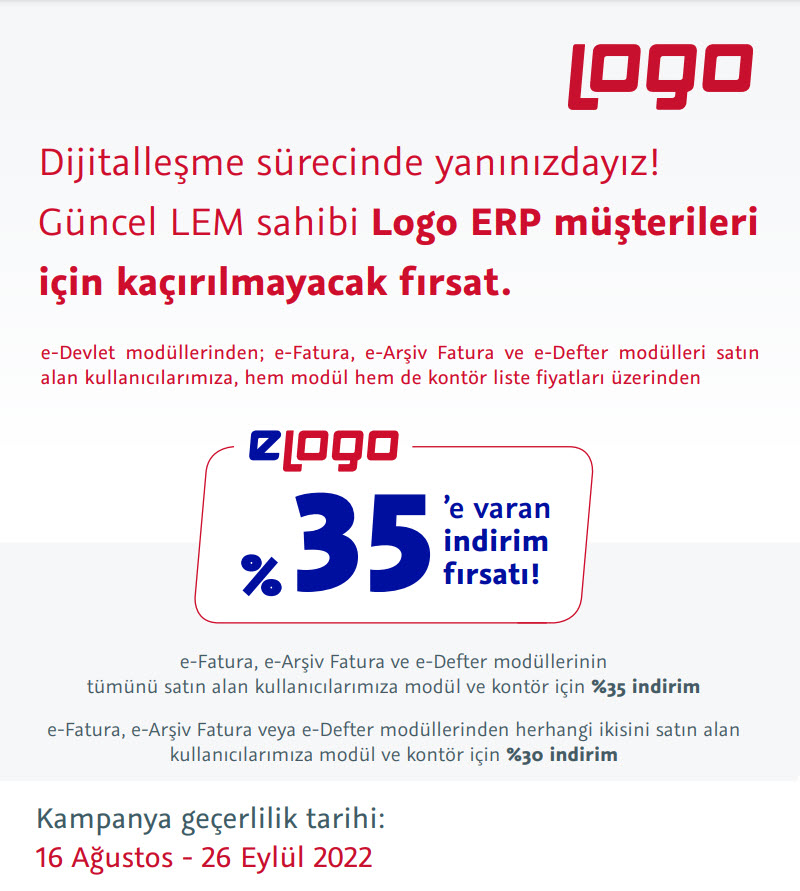Logo Erp Mevcut Müşteri e-Çözüm Kampanyası - Ozan Bilgisayar Ticari Yazılım Danışmanlık Diyarbakır Logo Bayisi